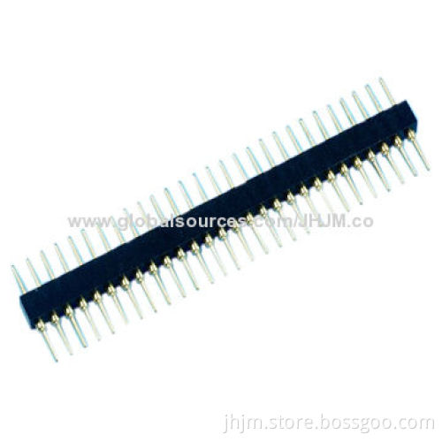 Pin Strips Connector, Round Pin Male Header, 1.778mm Pitch, 1-40 Dip Pins, Single Row for PCB Panels